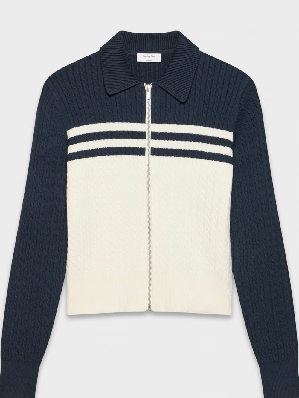 Aritzia Sunday Best Cotton Charm Meadow Zip-Up Sweater